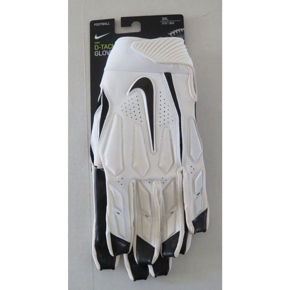 Nike CK2926-127 Men's Sz 3XL White D-Tack Lineman Padded Football Gloves $70 - Picture 1 of 4